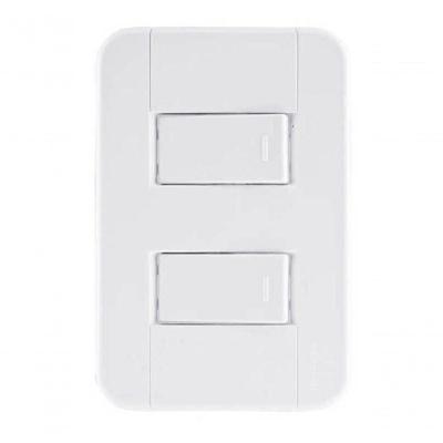 Conjunto 4x2 1 Interruptor Simples 10 A 250 V 1 Interruptor Paralelo 10 A 250 V Tramontina Tablet