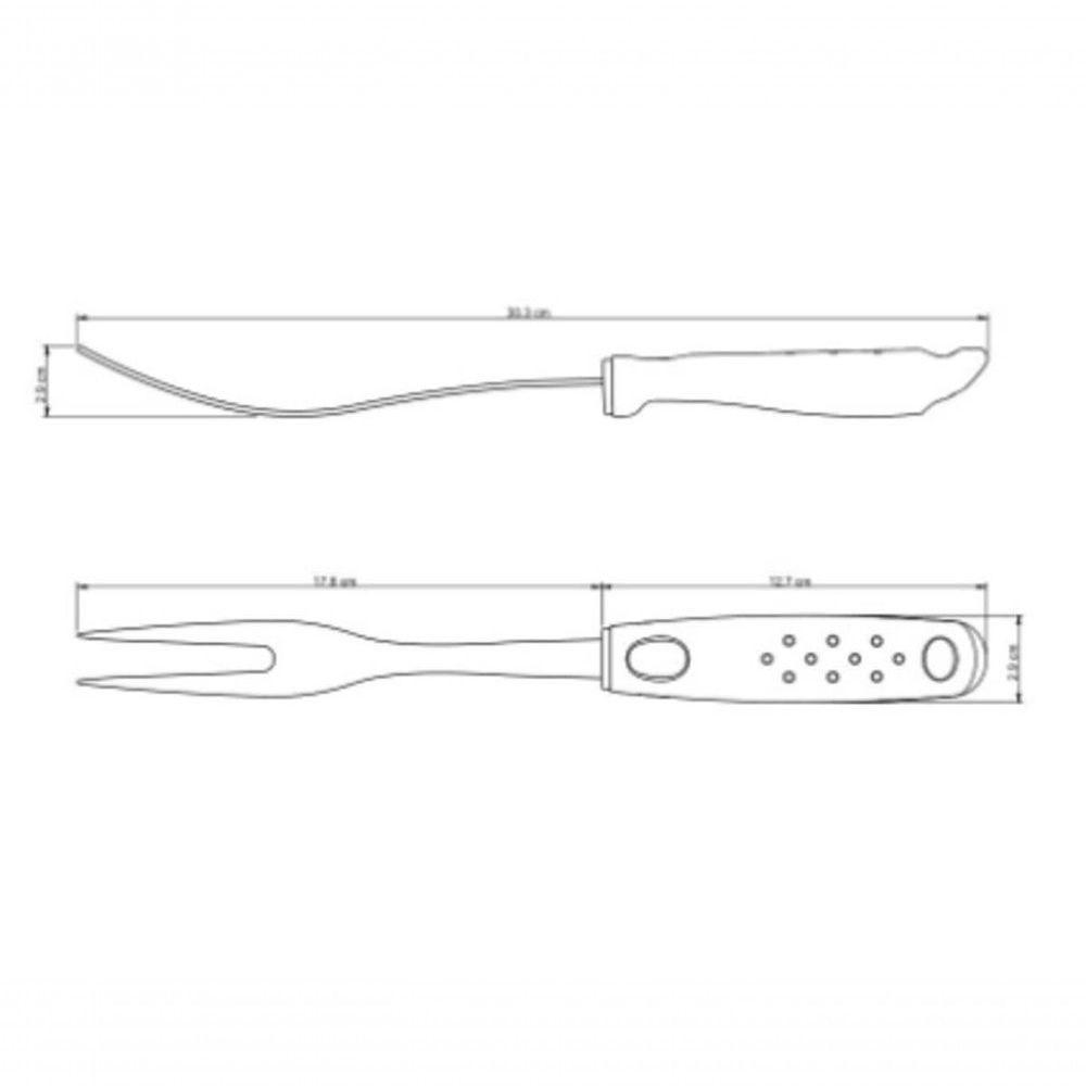 Garfo Trinchante Tramontina Utilitá Em Aço Inox Preto - 4