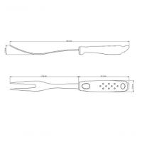 Garfo Trinchante Tramontina Utilitá Em Aço Inox Preto - 4