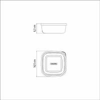 Pote Tramontina Freezinox Em Inox Quadrado Com Tampa Plástica 1,2 Litros - 4