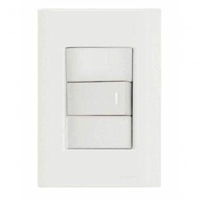 Conjunto 4x2 1 Interruptor Simples 10 A 250 V Tramontina Giz Branco
