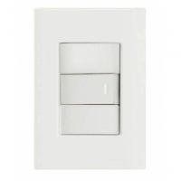 Conjunto 4x2 1 Interruptor Simples 10 A 250 V Tramontina Giz Branco - 1