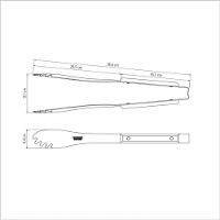 Pegador De Carne Tramontina Churrasco Aço Inox Com Cabo Polywood Vermelho - 3