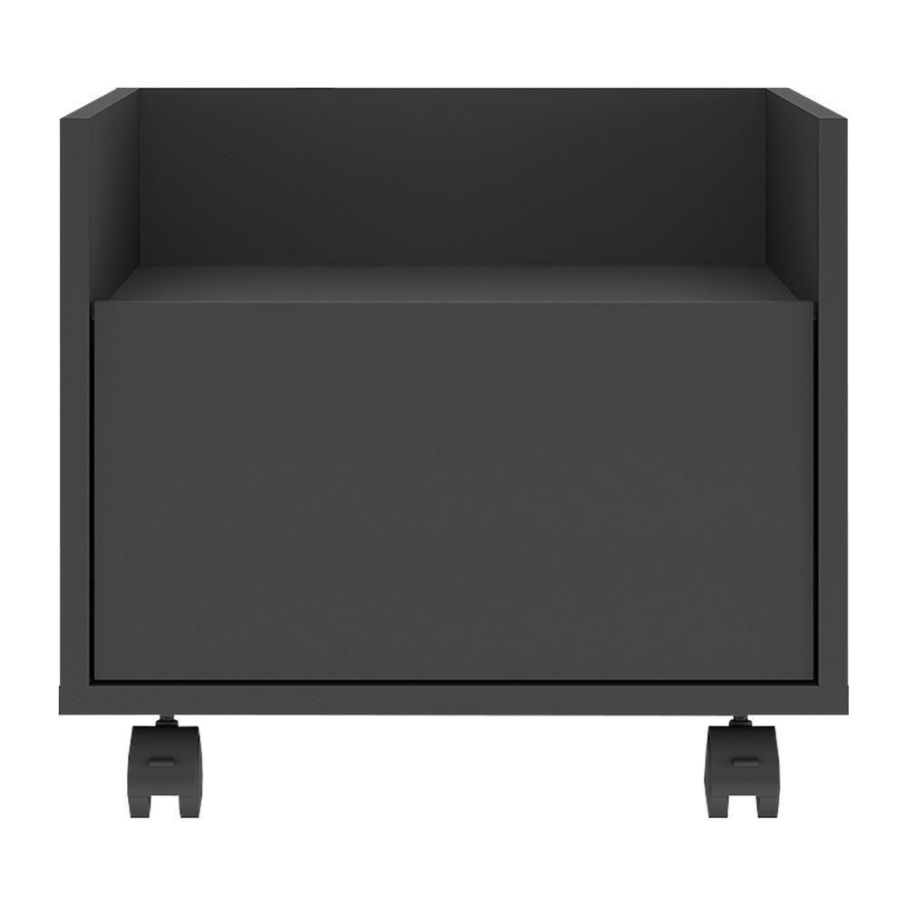 Gabinete Armário Banheiro 40 Cm Com Rodízios Multimóveis Mp5035 Preto - 2