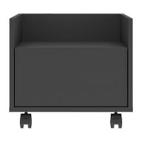 Gabinete Armário Banheiro 40 Cm Com Rodízios Multimóveis Mp5035 Preto - 2