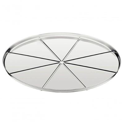 Forma Para Pizza Tramontina Em Aço Inox Com Vincos 30cm