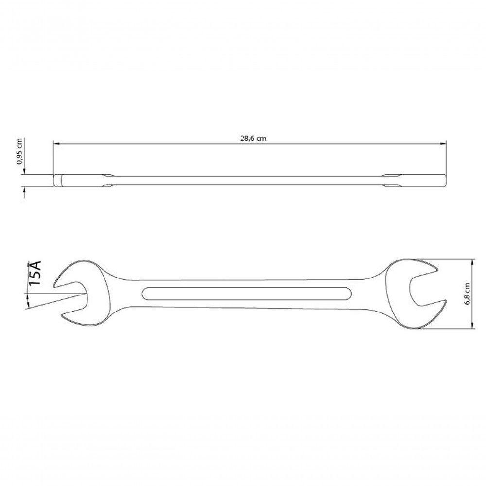 Chave Fixa Tramontina Basic 30x32 Mm Com Corpo Em Aço Especial Cromado - 2