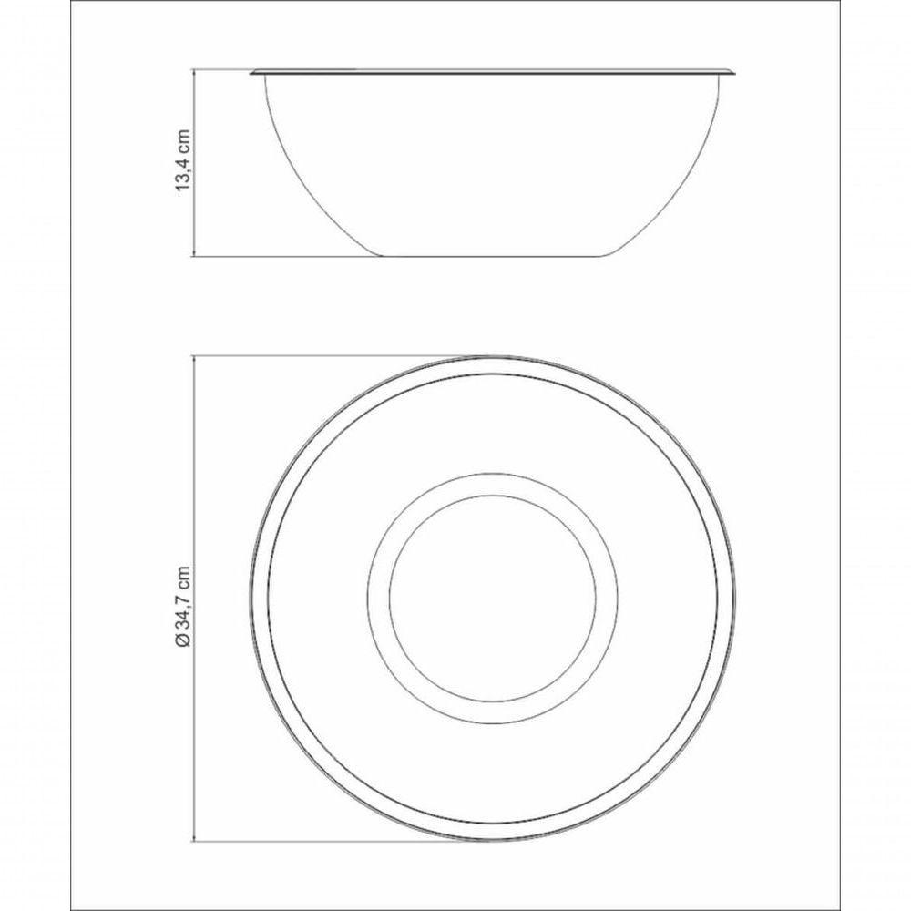 Bowl Tramontina Cucina Preparo Em Aço Inox 32cm 7,5 Litros - 3
