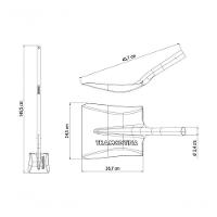 Pá Quadrada Tramontina Em Aço Com Cabo De Madeira 120cm 472-20 - 3