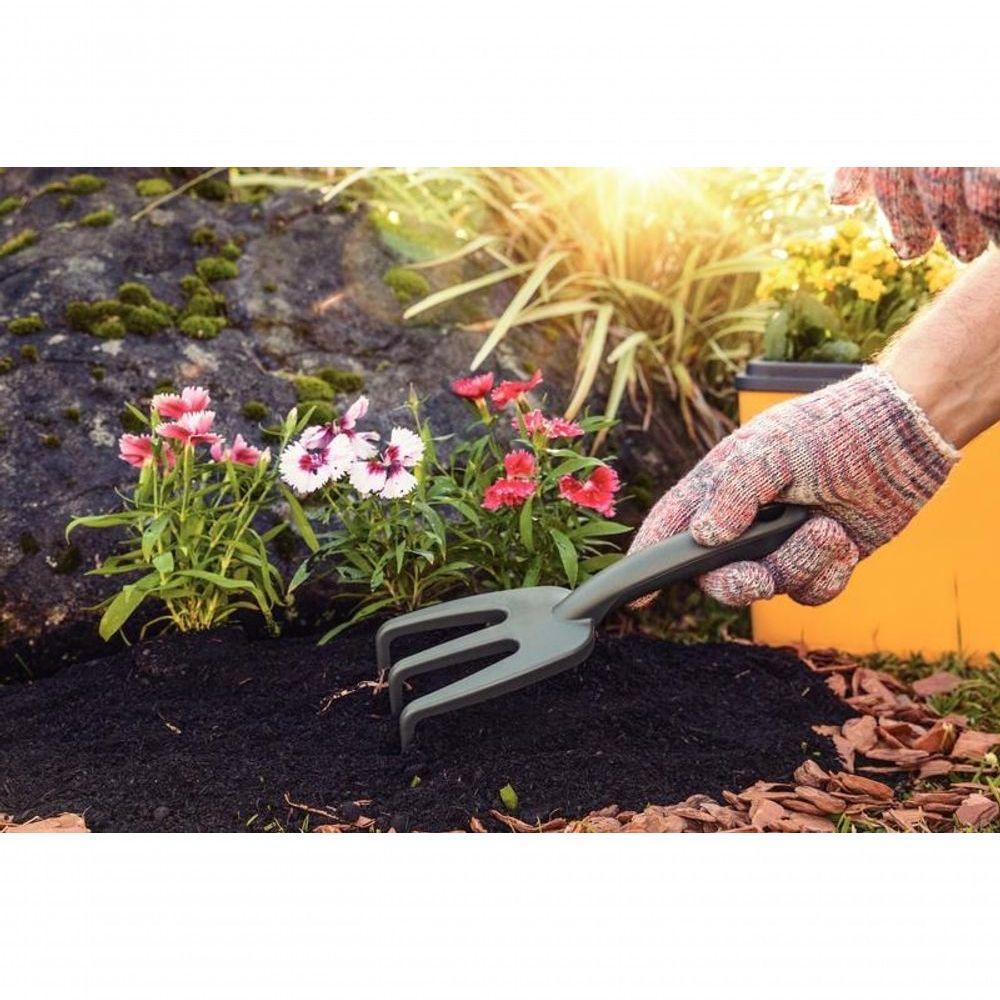 Ancinho Com 3 Dentes Para Jardinagem Tramontina Em Plástico Grafite - 2