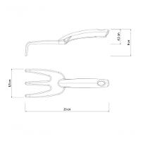 Ancinho Com 3 Dentes Para Jardinagem Tramontina Em Plástico Grafite - 5