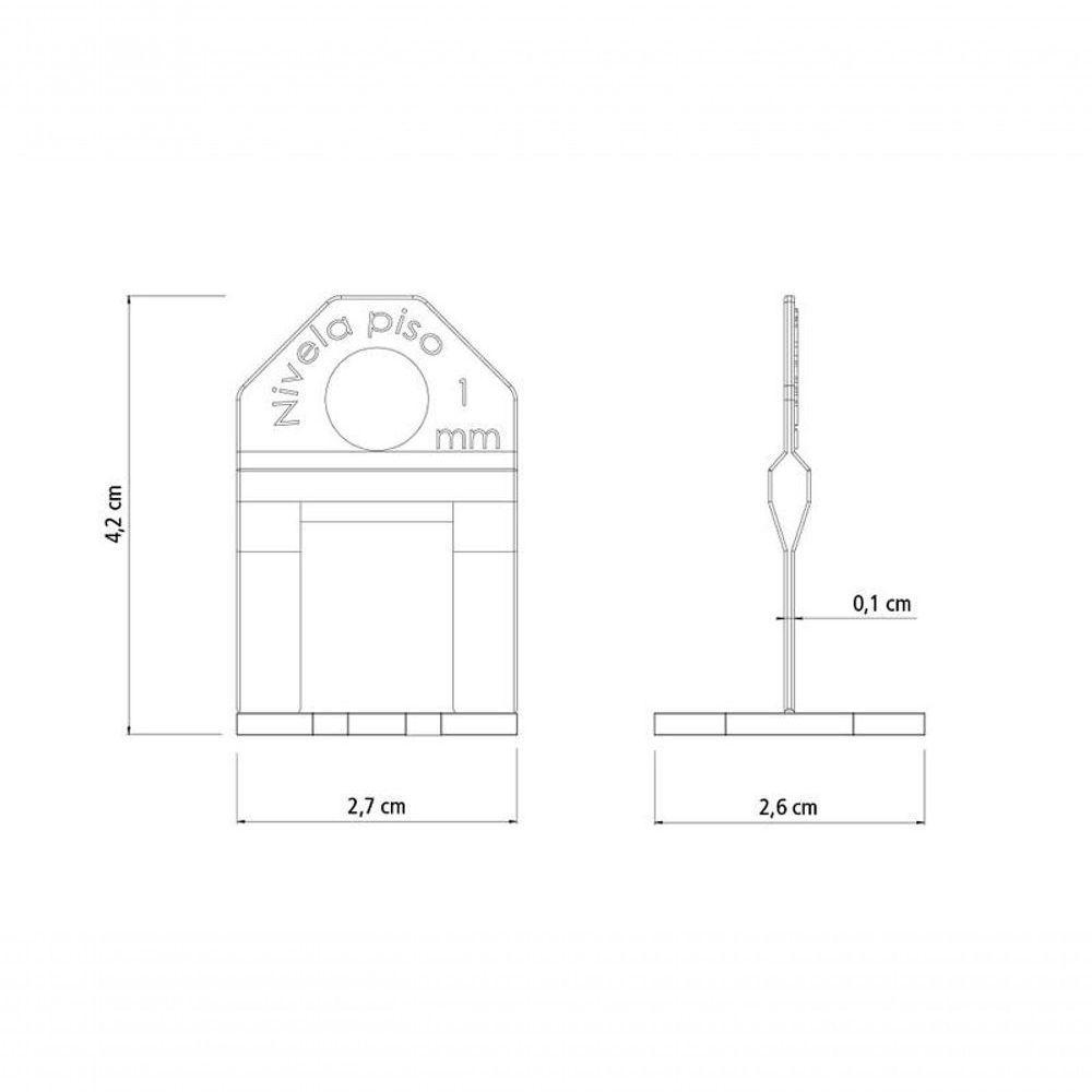 Base Espaçadora Plástica Tramontina Estreita Eco 1mm Saco Com 100 Unidades - 3