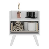 Gabinete Armário Banheiro 40 Cm Com Pés Retrô Multimóveis Mp5037 Branco - 3