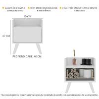 Gabinete Armário Banheiro 40 Cm Com Pés Retrô Multimóveis Mp5037 Branco - 5