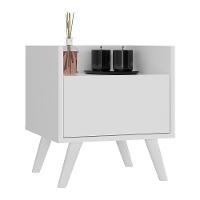 Gabinete Armário Banheiro 40 Cm Com Pés Retrô Multimóveis Mp5037 Branco - 6