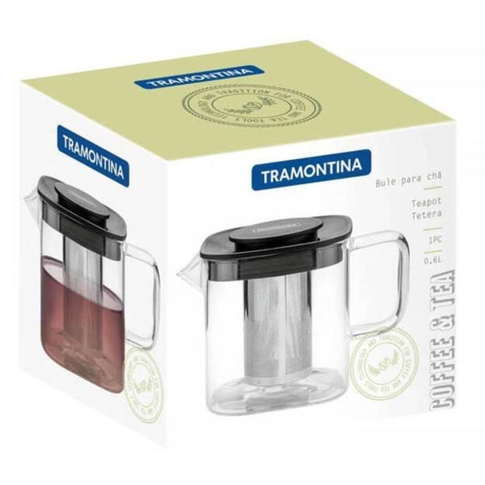 Bule Para Chá Tramontina Em Vidro E Aço Inox Com Infusor 600ml - 4