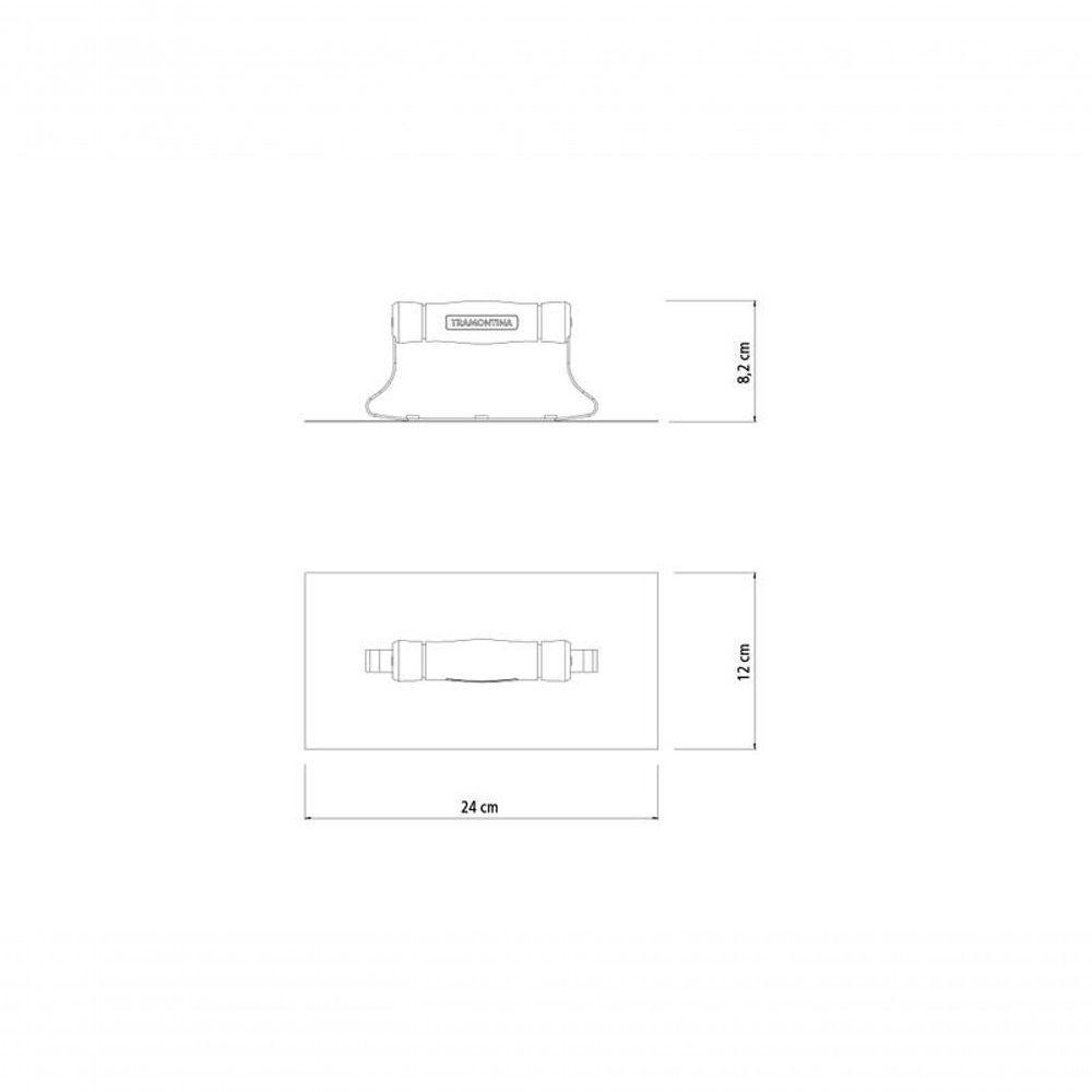 Desempenadeira Metálica De Base Lisa Tramontina Sem Dentes Com Cabo De Madeira - 3