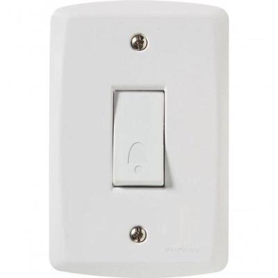 Conjunto 4x2 Com 1 Pulsador Campainha 10 A 250 V Tramontina Lux2 Branco
