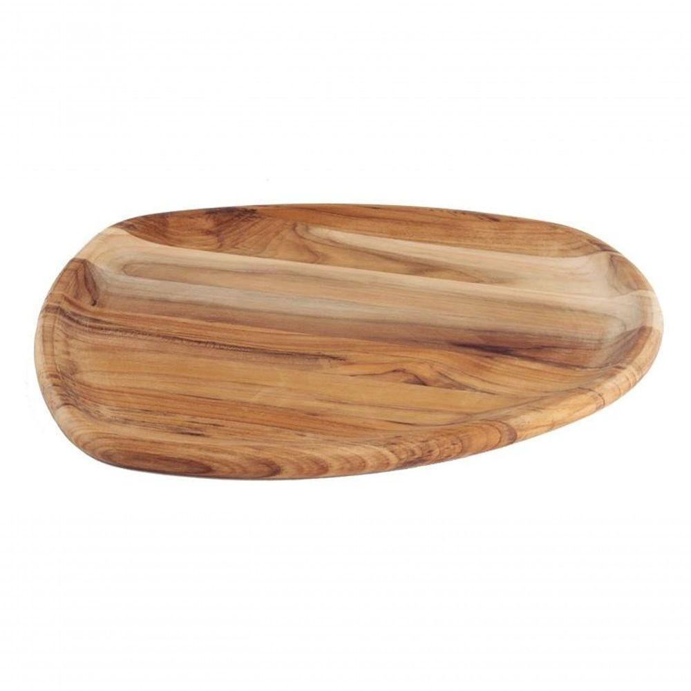 Bandeja Para Churrasco Tramontina Em Madeira Teca 37x29cm - 1