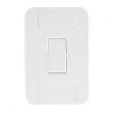 Conjunto 4x2 1 Interruptor Simples 10 A 250 V Tramontina Tablet Branco