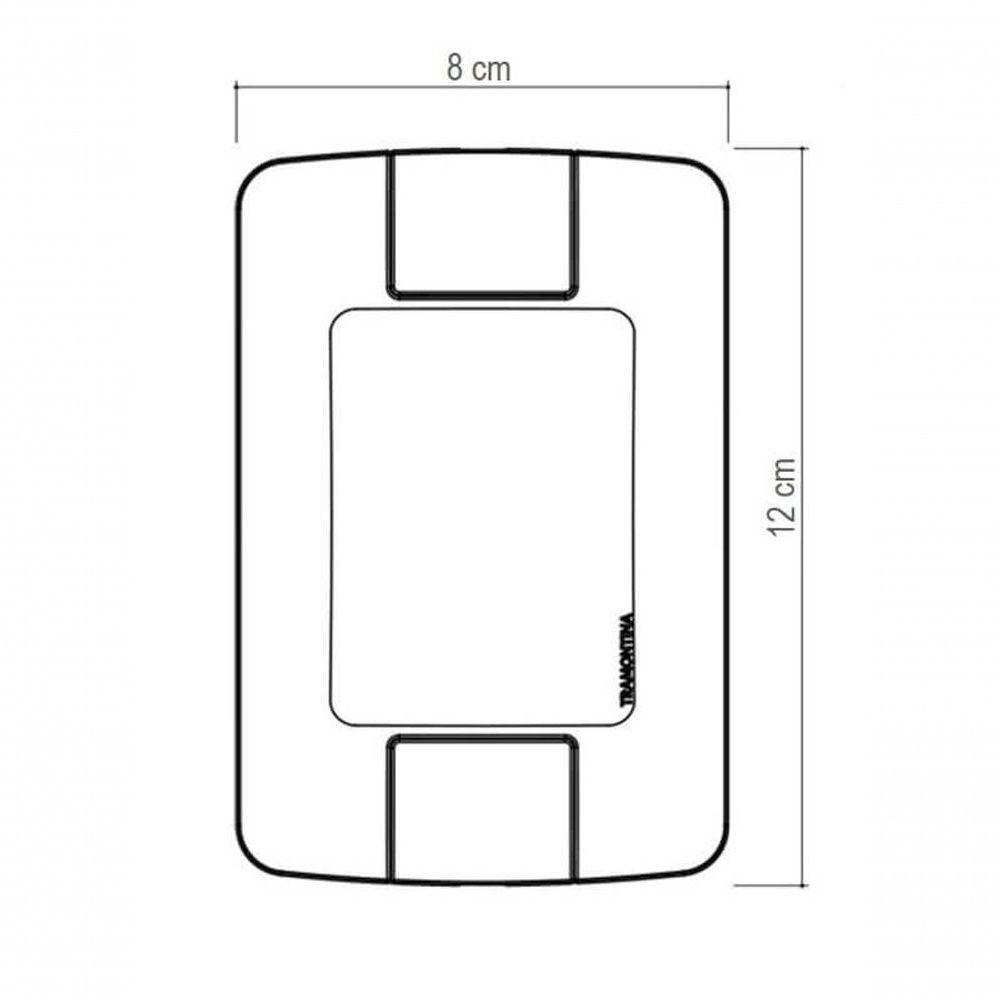 Conjunto 4x2 1 Interruptor Simples Tramontina Aria 6 A 250 V Branco - 2