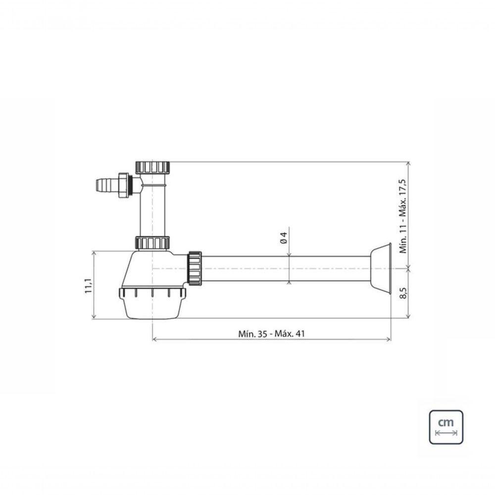 Sifão Simples Tramontina Em Polipropileno Para Pias Cubas E Tanques - 4