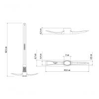 Picareta Estreita 4.0 Tramontina Em Aço Com Cabo De Madeira 90cm - 3