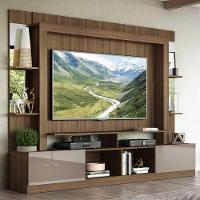 Estante Tv 65" Prateleiras C/ Espelho Oslo Multimóveis V3393 Madeirado/Lacca Fumê - 7