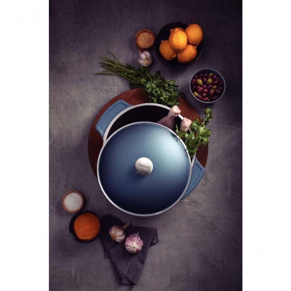 Caçarola Tramontina Lyon Em Alumínio Com Revestimento Starflon Azul Elementar 24cm - 2