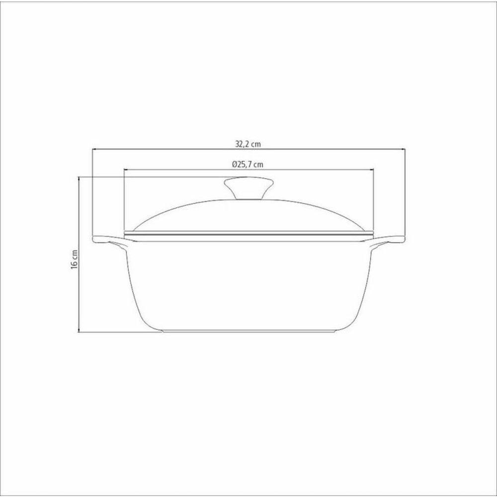 Caçarola Tramontina Lyon Em Alumínio Com Revestimento Starflon Azul Elementar 24cm - 3
