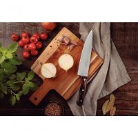 Faca Chef Tramontina 8 Aço Inox Cabo De Madeira Castanho - 1