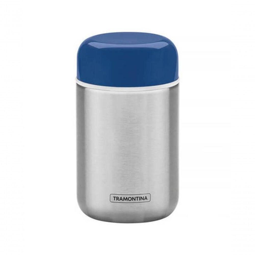 Pote Térmico Tramontina Em Aço Inox Com Tampa Azul 8,8cm 400ml - 1