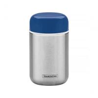 Pote Térmico Tramontina Em Aço Inox Com Tampa Azul 8,8cm 400ml - 1