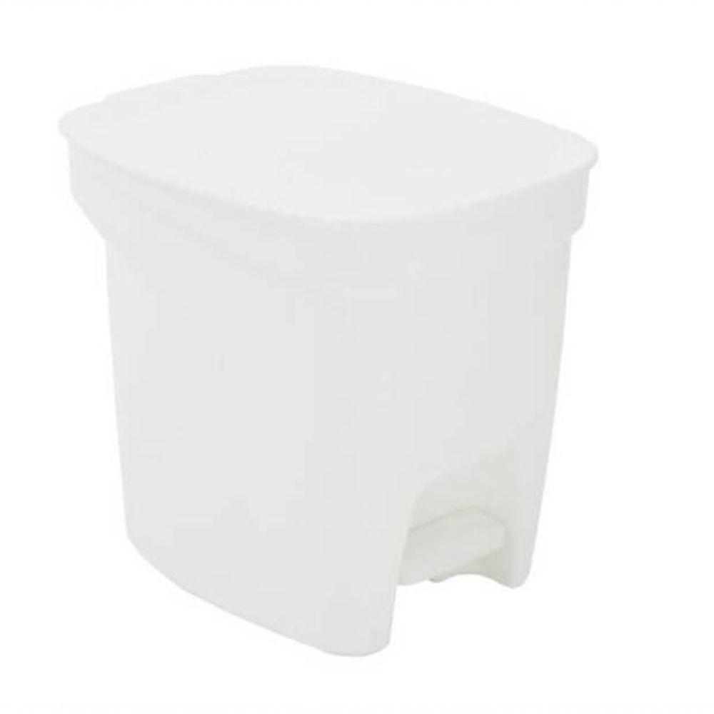 Lixeira Tramontina Compact Pedal Branco E Haste Em Aço Galvanizado 7 L - 1