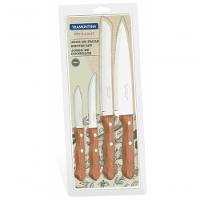 Jogo De Facas Tramontina 4 Peças Dynamic Cabos De Madeira - 2