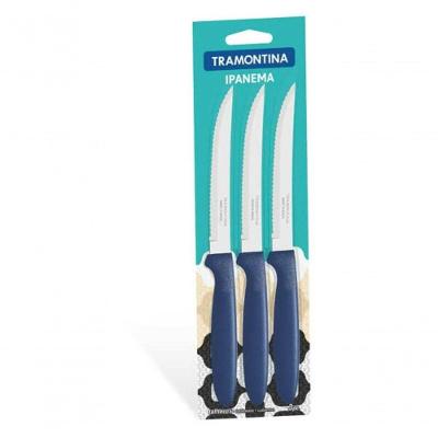 Facas Para Churrasco Tramontina Ipanema 3 Peças Azul