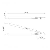 Tesourão De Poda Tipo Bypass Tramontina Em Aço Com Cabo De Madeira 60cm - 4