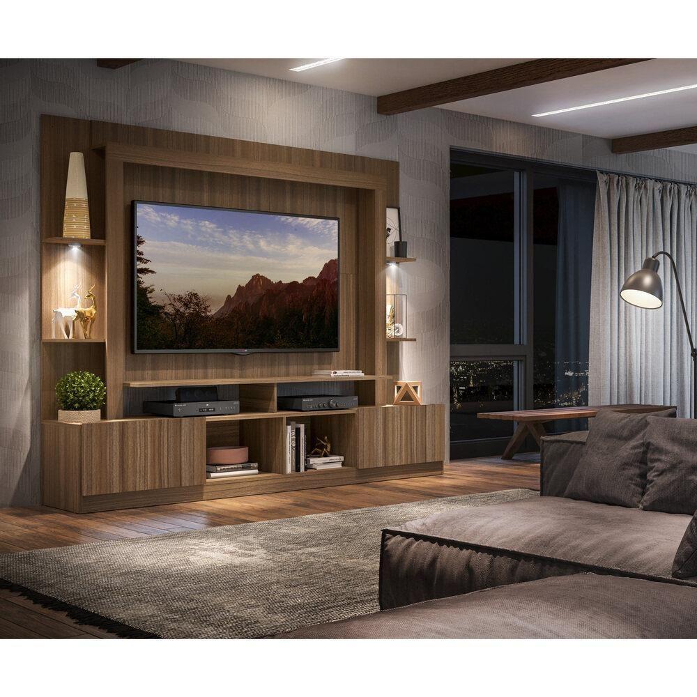 Estante Tv 65" Com Leds Berlim Multimóveis V3392 Madeirada Madeirado - 2