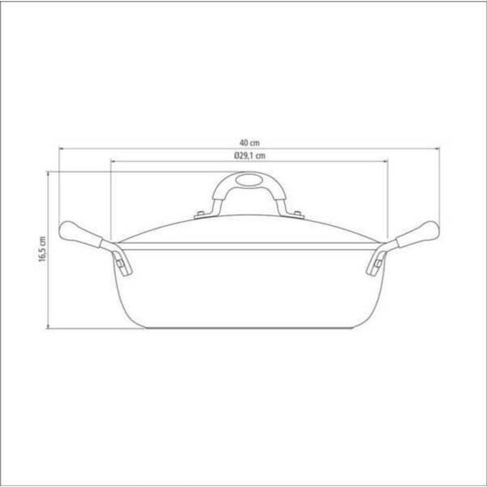 Arrozeira Tramontina Mônaco Induction Em Alumínio Antiaderente Starflon Premium Preto Com Tampa 28cm - 3
