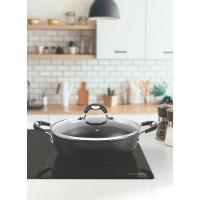 Arrozeira Tramontina Mônaco Induction Em Alumínio Antiaderente Starflon Premium Preto Com Tampa 28cm - 2