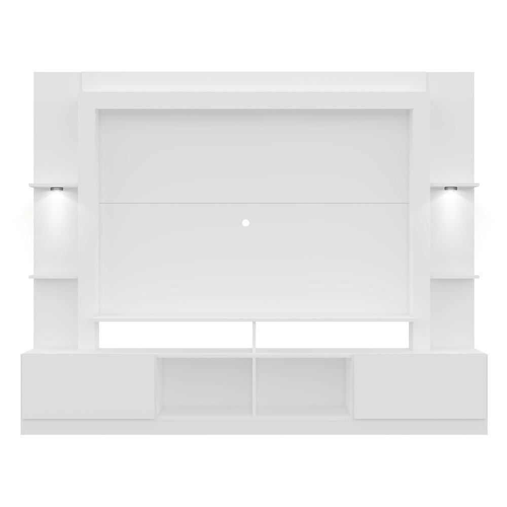 Estante Tv 65" Com Leds Berlim Multimóveis V3392 Branca Branco - 3