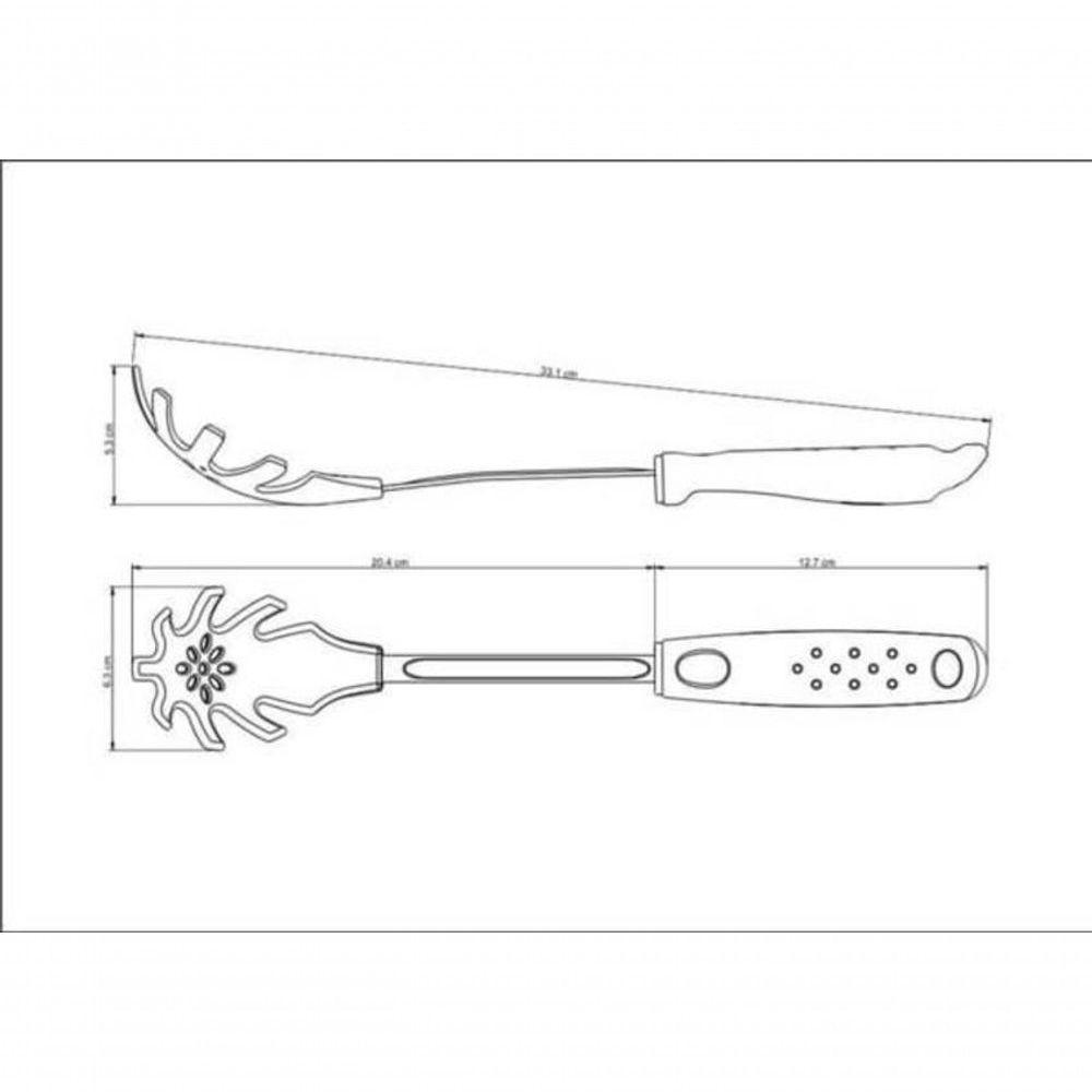 Pegador Para Massa Tramontina Utilitá Em Nylon Cabo Preto - 2