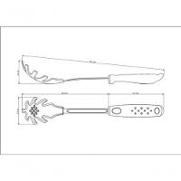 Pegador Para Massa Tramontina Utilitá Em Nylon Cabo Preto - 2