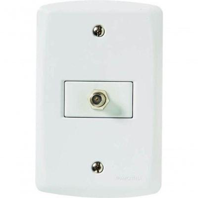 Conjunto 4x2 Com 1 Tomada Tv-sat Coaxial Tramontina Lux2 Branco