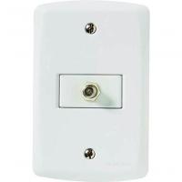 Conjunto 4x2 Com 1 Tomada Tv-sat Coaxial Tramontina Lux2 Branco - 1