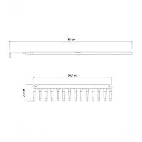 Ancinho Com Haste Tramontina Metálico Leve 14 Dentes Com Cabo De Madeira 145cm - 2