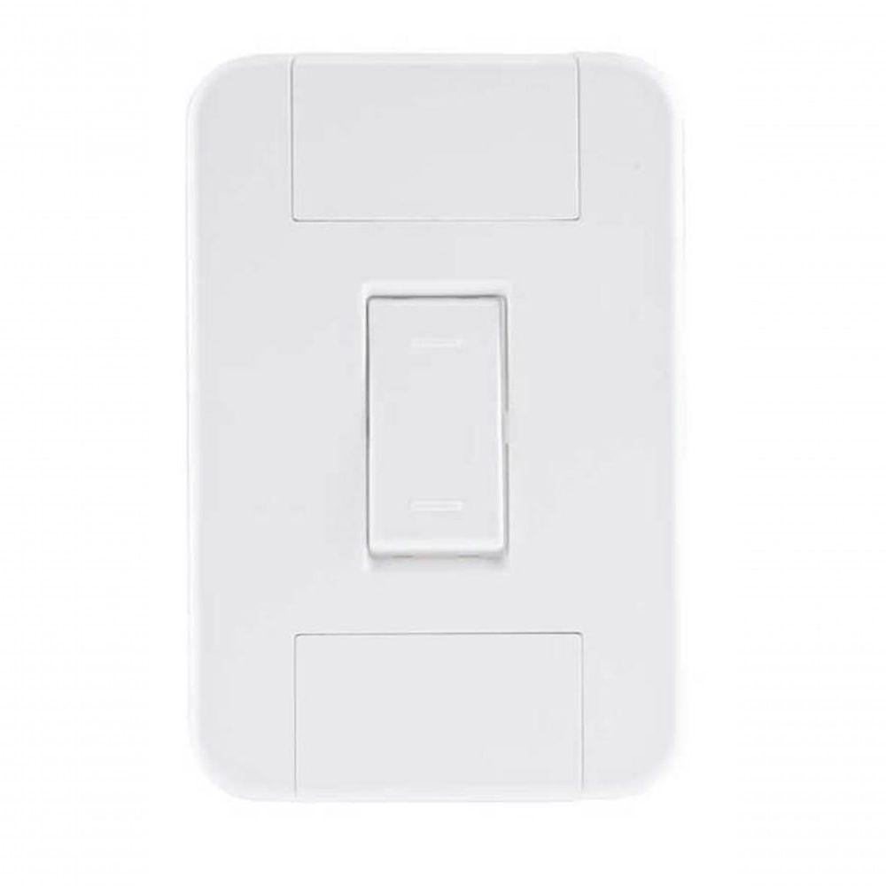 Conjunto 4x2 1 Interruptor Paralelo 10 A 250 V Tramontina Tablet Branco - 1