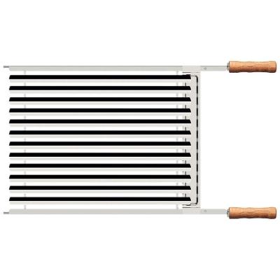 Grelha Tramontina Churrasco 50x41cm Aço Inox Com Cabo De Madeira