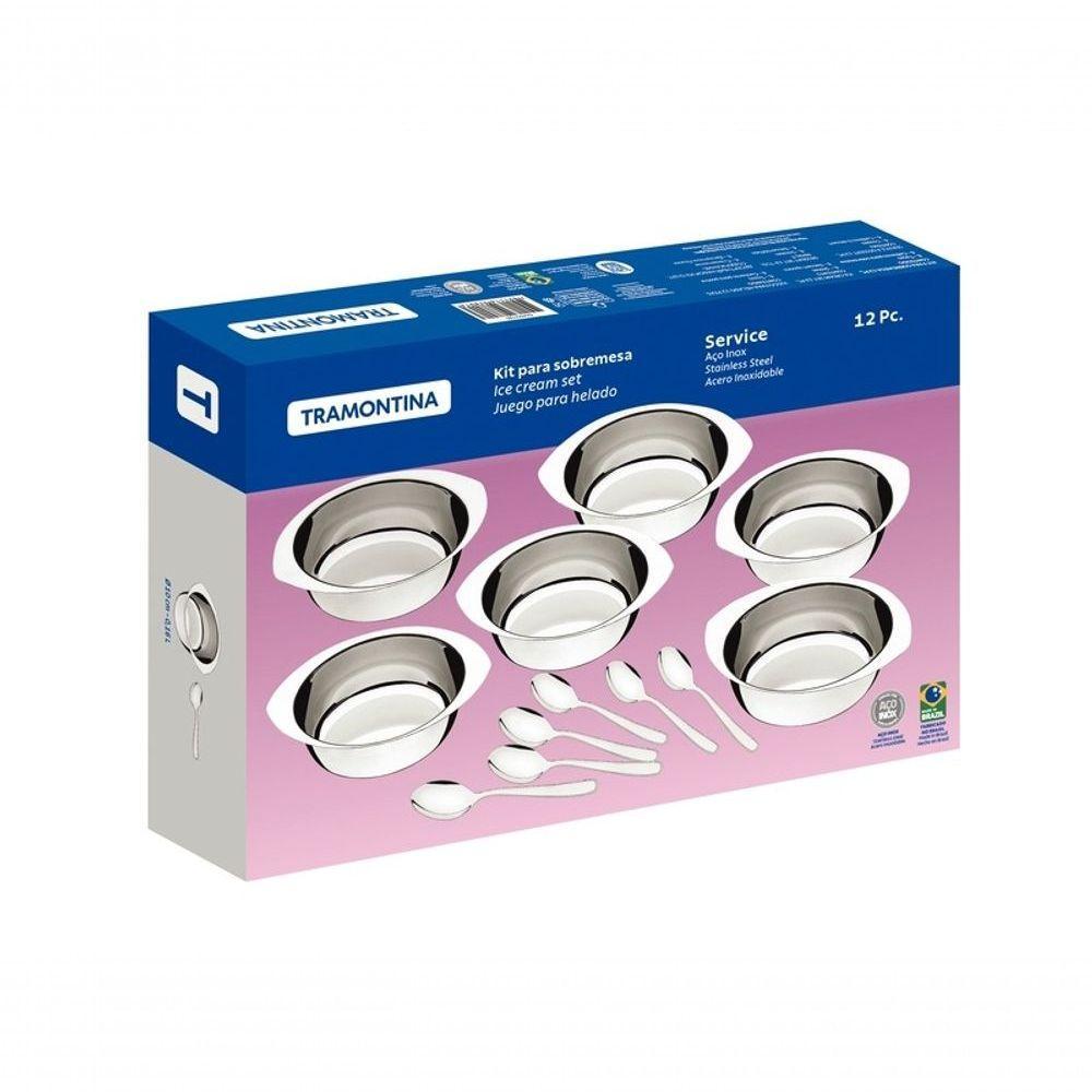 Jogo Para Sobremesa Tramontina Service Aço Inox 12 Peças - 5