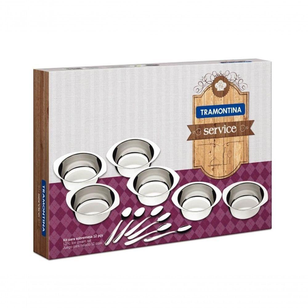 Jogo Para Sobremesa Tramontina Service Aço Inox 12 Peças - 6